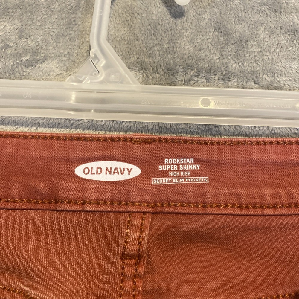 Old Navy Pants‎ Jeans Women Sz 6 Coral Rockstar  Skinny High Rise Preppy Hipster - Picture 9 of 10